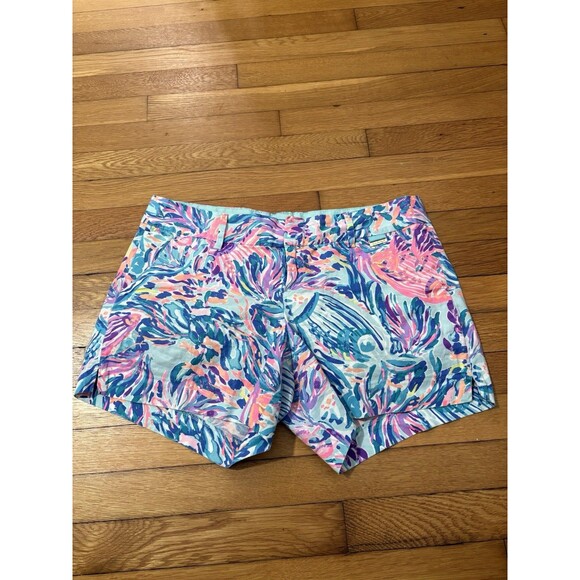 Lilly Pulitzer Size 10 Callahan Shorts Multicolor Floral 5" - Picture 1 of 7